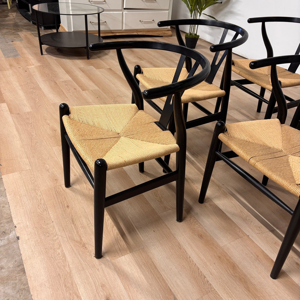 Poly & Bark Paxton Wishbone Dining Chairs Set Of 5