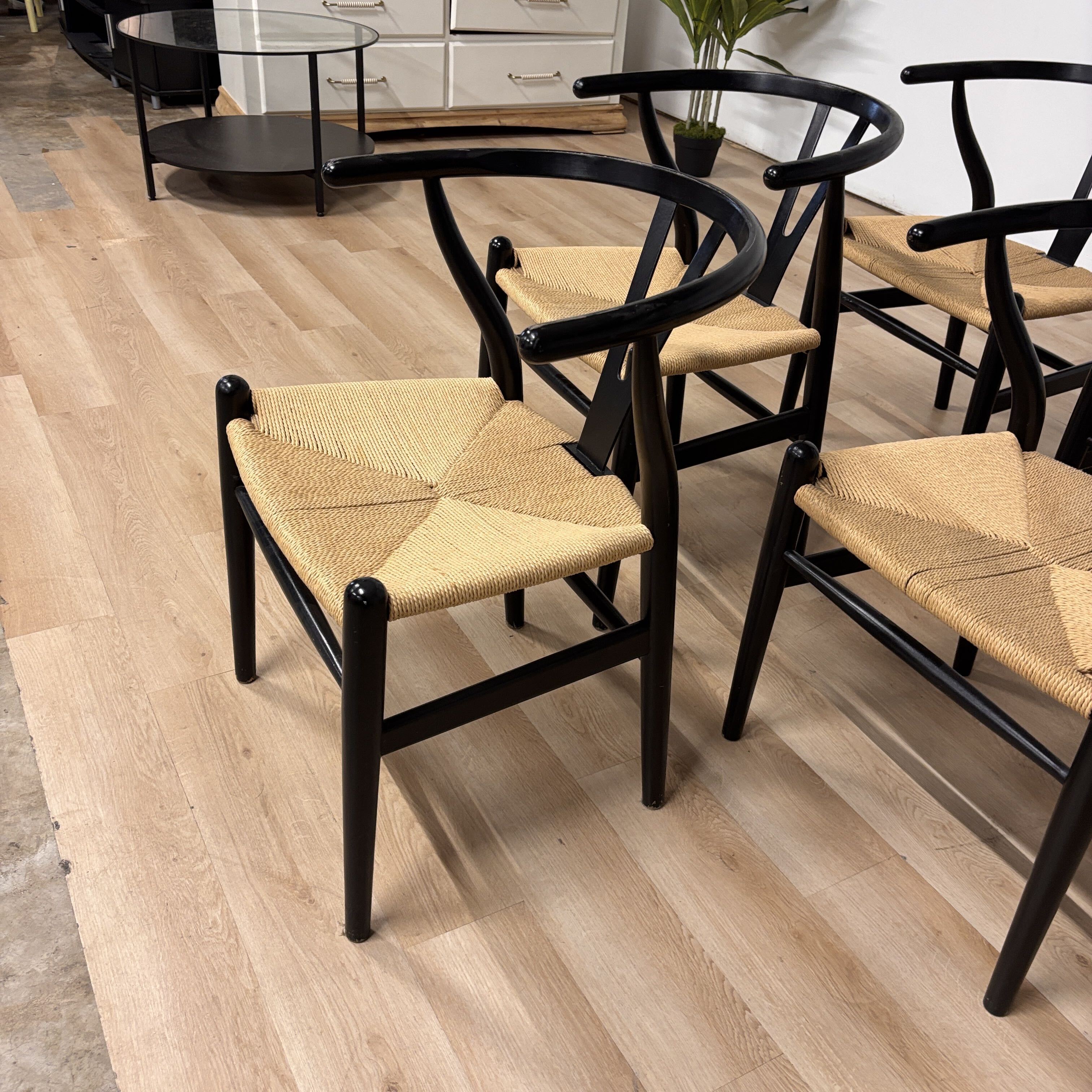 Poly & Bark Paxton Wishbone Dining Chairs Set Of 5