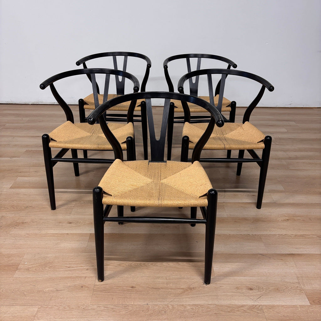 Poly & Bark Paxton Wishbone Dining Chairs Set Of 5