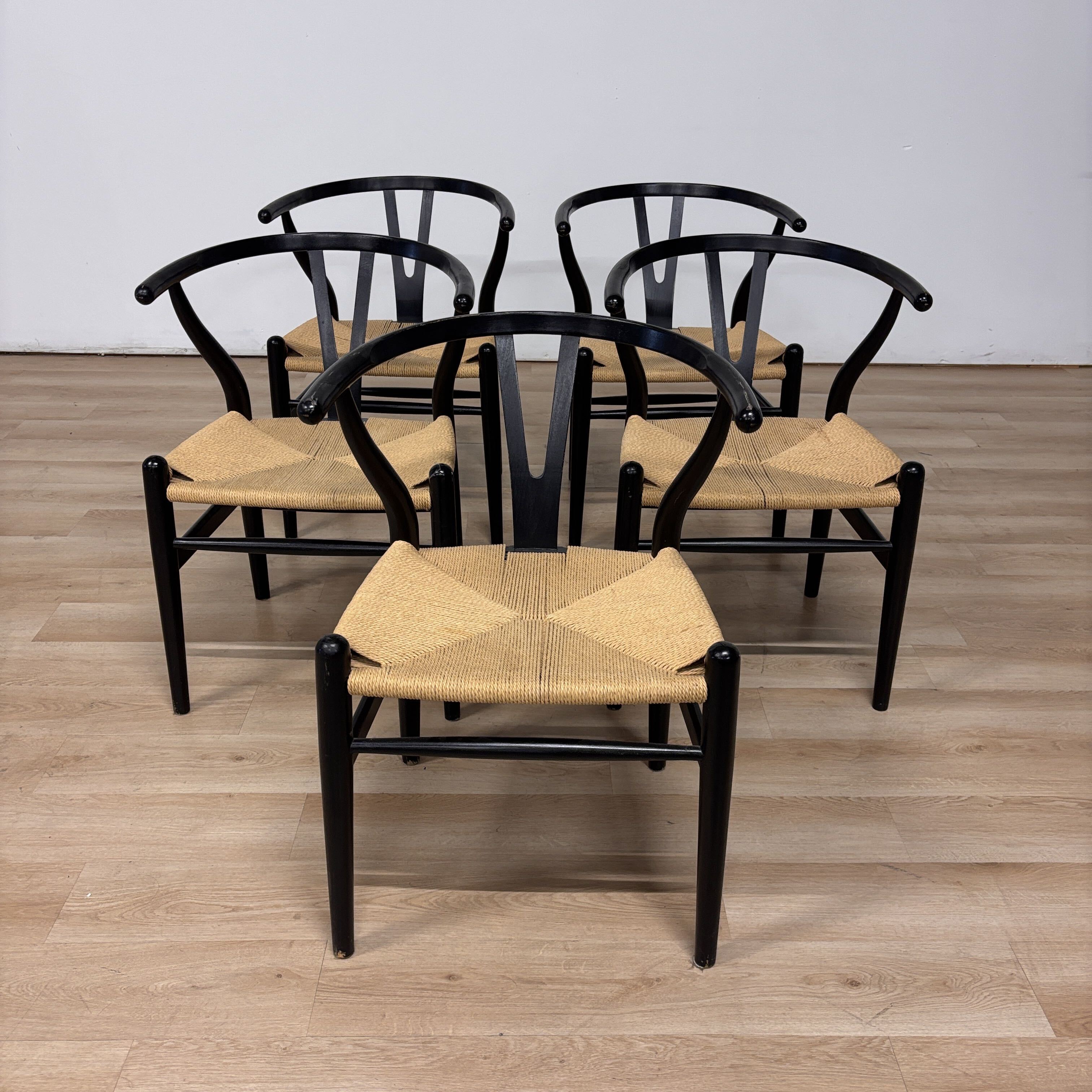 Poly & Bark Paxton Wishbone Dining Chairs Set Of 5