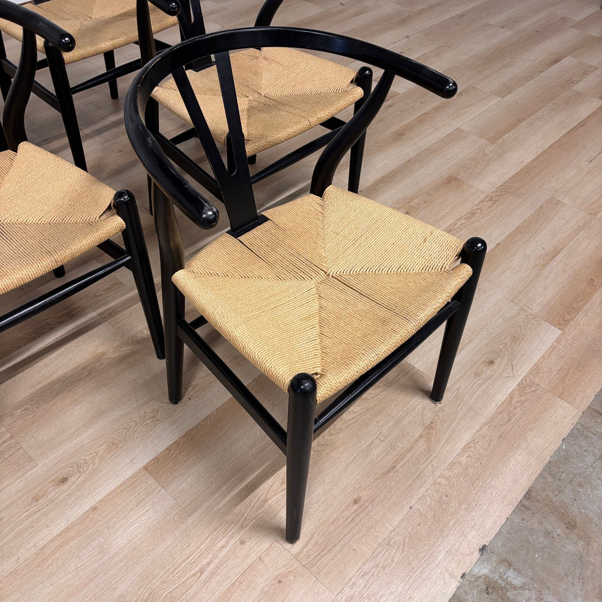 Poly & Bark Paxton Wishbone Dining Chairs Set Of 5