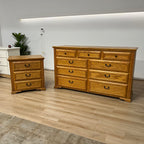Oak Express Vintage Dresser & Nightstand Set
