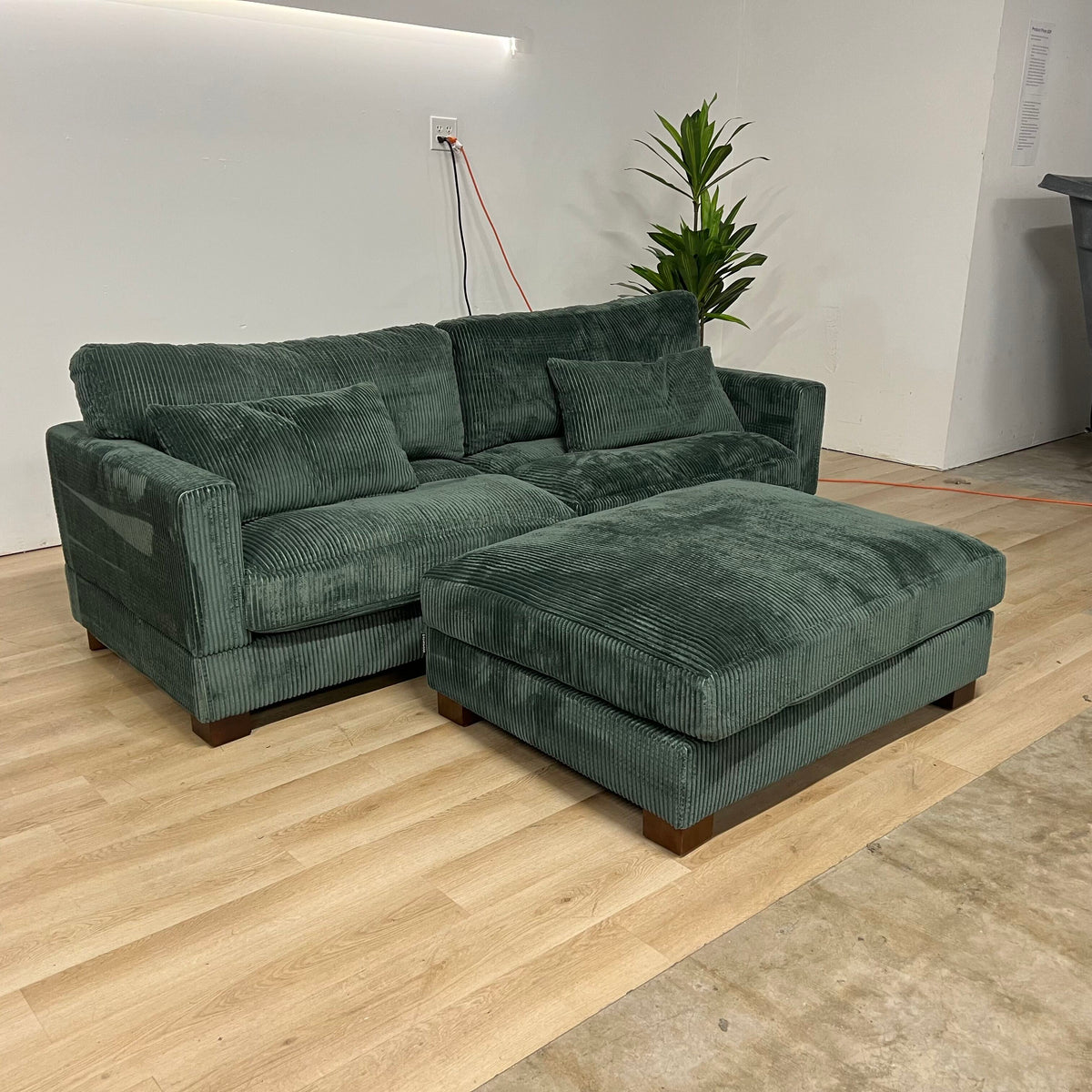 Dreamsidea Auralyn Collection Corduroy Modular Sofa W/ottoman
