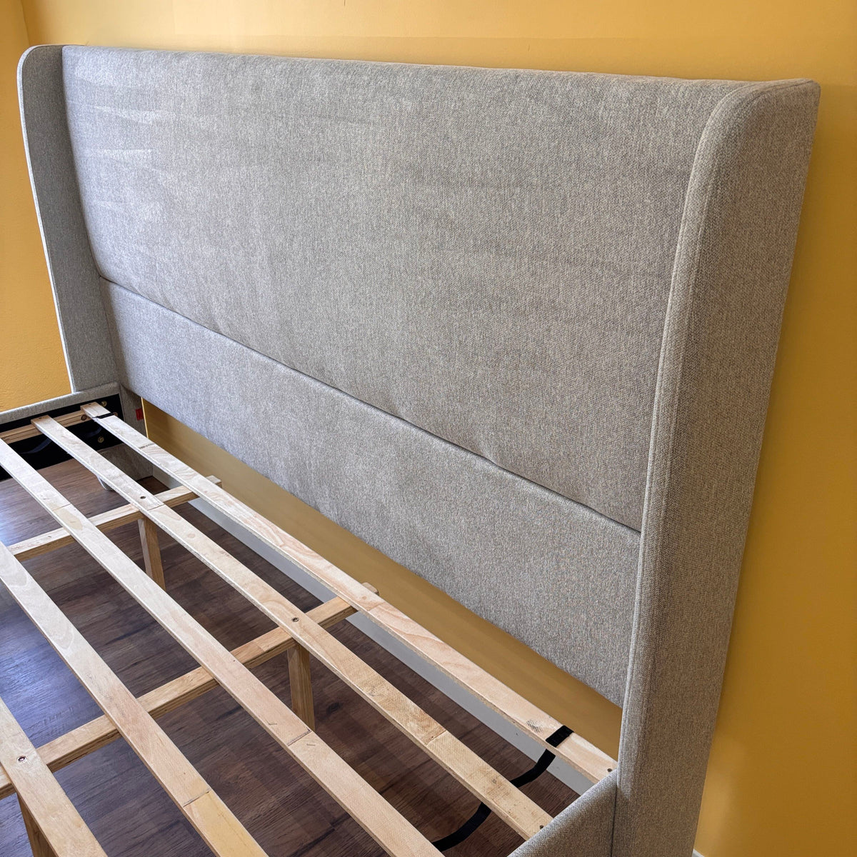 Noble House King Bed Frame Upholstered Chenille