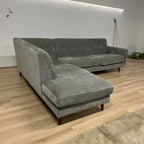 Living Spaces Allie Velvet 2 Piece Sectional L-shape