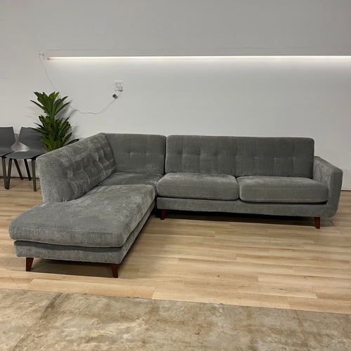 Living Spaces Allie Velvet 2 Piece Sectional L-shape