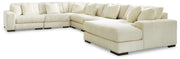 Lindyn Sectional with Chaise Ashley Furniture Sectional Ivory / 6-Piece / Right-Arm Facing Fresh Start Furniture