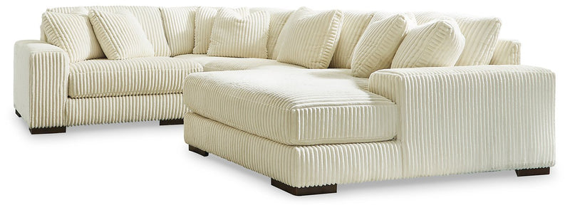 Lindyn Sectional with Chaise Ashley Furniture Sectional Ivory / 4-Piece / Right-Arm Facing Fresh Start Furniture