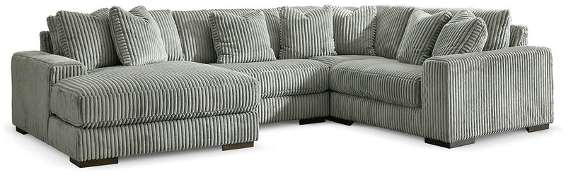 Lindyn Sectional with Chaise Ashley Furniture Sectional Fog / 4-Piece / Left-Arm Facing Fresh Start Furniture