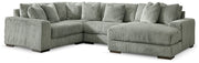 Lindyn Sectional with Chaise Ashley Furniture Sectional Fog / 4-Piece / Right-Arm Facing Fresh Start Furniture