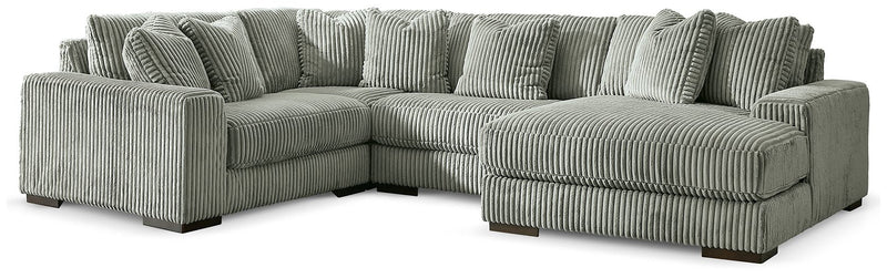 Lindyn Sectional with Chaise Ashley Furniture Sectional Fog / 4-Piece / Right-Arm Facing Fresh Start Furniture