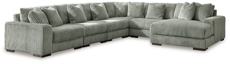 Lindyn Sectional with Chaise Ashley Furniture Sectional Fog / 6-Piece / Right-Arm Facing Fresh Start Furniture