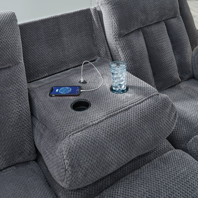 Observation Power Reclining Sofa with Drop Down Table Ashley Furniture Sofa  Fresh Start Furniture