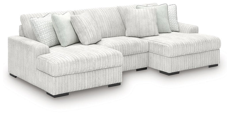 Stupendous Sectional with Double Chaise Ashley Furniture Sectional 3-Piece: Left-Arm Facing Corner Chaise/Armless Cha Fresh Start Furniture
