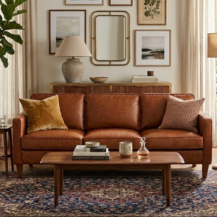 Hillsdale Furniture Faux Leather Sofa