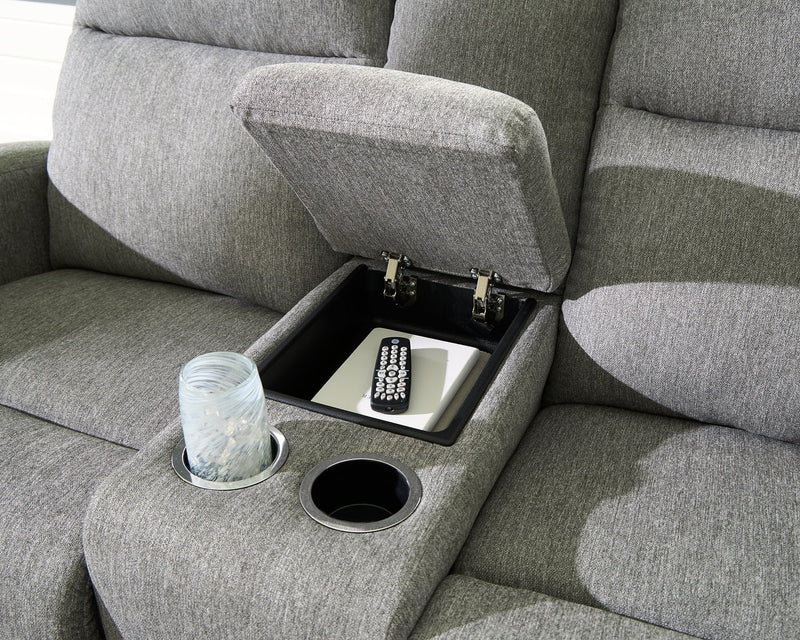 Gauntlet Reclining Loveseat with Console Ashley Furniture Loveseat  Fresh Start Furniture