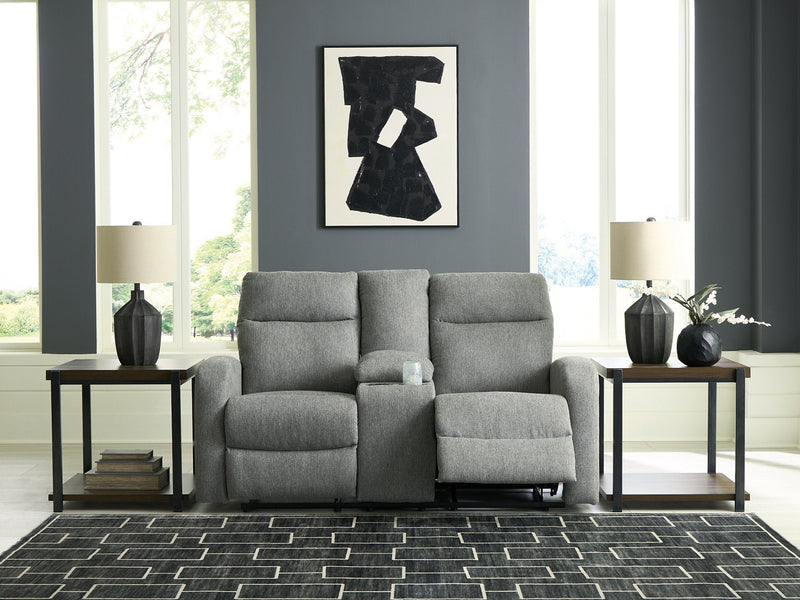 Gauntlet Reclining Loveseat with Console Ashley Furniture Loveseat  Fresh Start Furniture