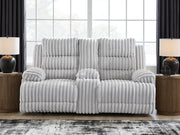 Rhines Falls Power Reclining Loveseat with Console Ashley Furniture Loveseat  Fresh Start Furniture