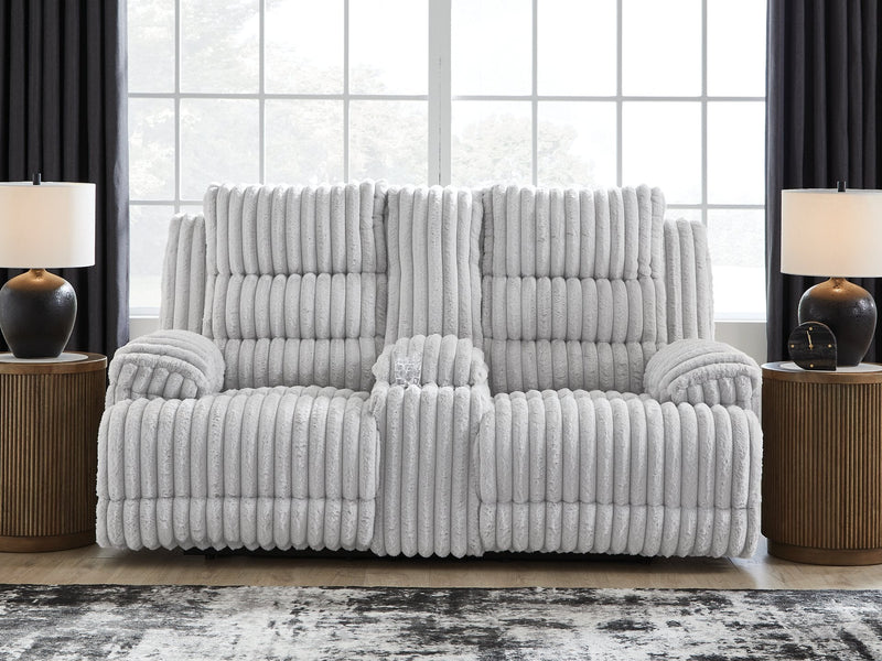 Rhines Falls Power Reclining Loveseat with Console Ashley Furniture Loveseat  Fresh Start Furniture