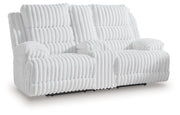 Rhines Falls Power Reclining Loveseat with Console Ashley Furniture Loveseat  Fresh Start Furniture