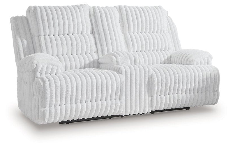 Rhines Falls Power Reclining Loveseat with Console Ashley Furniture Loveseat  Fresh Start Furniture