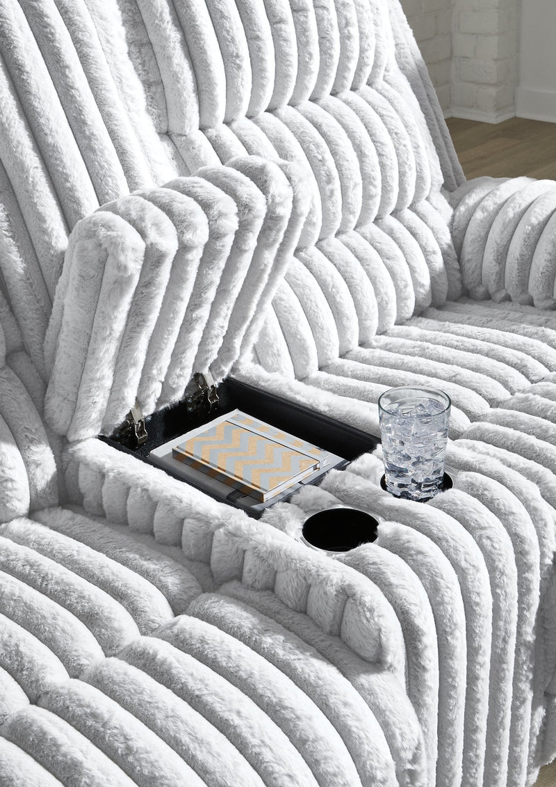 Rhines Falls Power Reclining Loveseat with Console Ashley Furniture Loveseat  Fresh Start Furniture