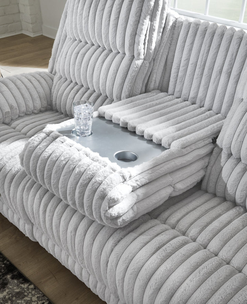 Rhines Falls Power Reclining Sofa with Drop Down Table Ashley Furniture Sofa  Fresh Start Furniture