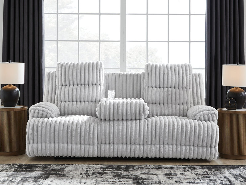 Rhines Falls Power Reclining Sofa with Drop Down Table Ashley Furniture Sofa  Fresh Start Furniture