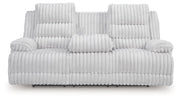 Rhines Falls Power Reclining Sofa with Drop Down Table Ashley Furniture Sofa  Fresh Start Furniture