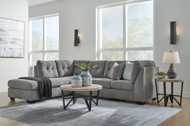 Marleton Grey 2-Piece LAF Chaise Sectional Ashley