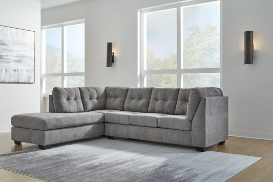 Marleton Grey 2-Piece LAF Chaise Sectional