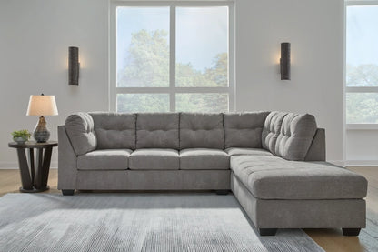 Marleton Grey 2-Piece RAF Chaise Sectional