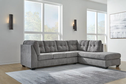 Marleton Grey 2-Piece RAF Chaise Sectional Ashley