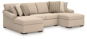LadyMae Sectional with Chaise Ashley Furniture Sectional 3-Piece: Left-Arm Facing Corner Chaise/Armless Lov Fresh Start Furniture