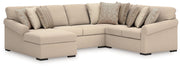 LadyMae Sectional with Chaise Ashley Furniture Sectional 4-Piece: Right-Arm Facing Loveseat/Armless Lovesea Fresh Start Furniture