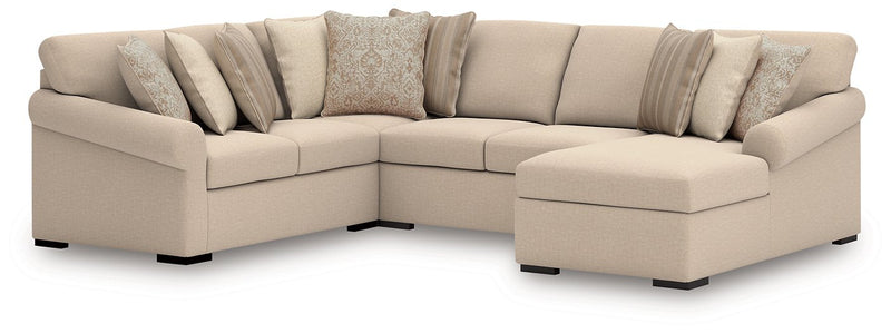 LadyMae Sectional with Chaise Ashley Furniture Sectional 4-Piece: Left-Arm Facing Loveseat/Armless Loveseat Fresh Start Furniture