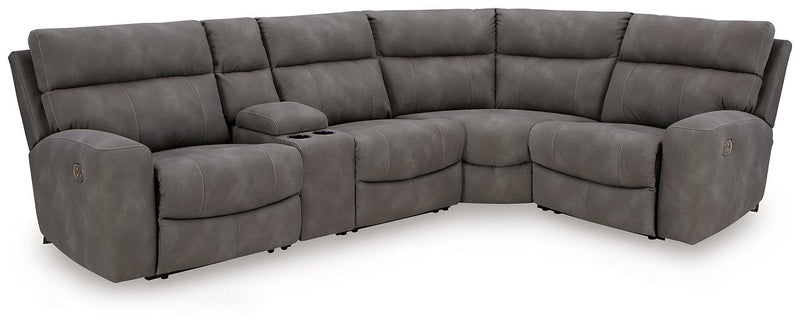 Next-Gen DuraPella Power Reclining Sectional Ashley Furniture Sectional Slate / 5-Piece: Left-Arm Facing Power Recliner/Co Fresh Start Furniture
