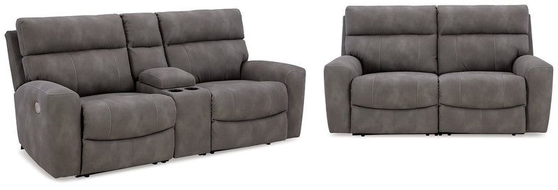 Next-Gen DuraPella Living Room Set Ashley Furniture Living Room Set Slate / 2-Piece: Sofa/Loveseat w/ Console Fresh Start Furniture