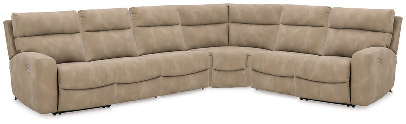 Next-Gen DuraPella Power Reclining Sectional Ashley Furniture Sectional Sand / 6-Piece: Left-Arm Facing Power Recliner/3-A Fresh Start Furniture