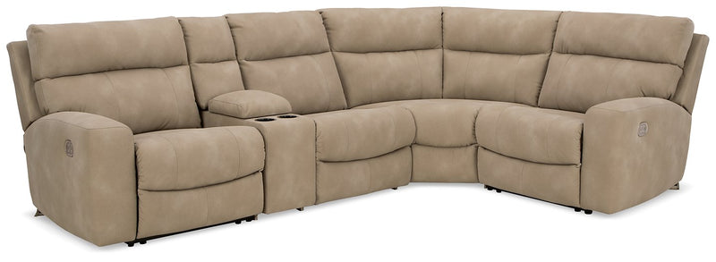 Next-Gen DuraPella Power Reclining Sectional Ashley Furniture Sectional Sand / 5-Piece: Left-Arm Facing Power Recliner/Con Fresh Start Furniture