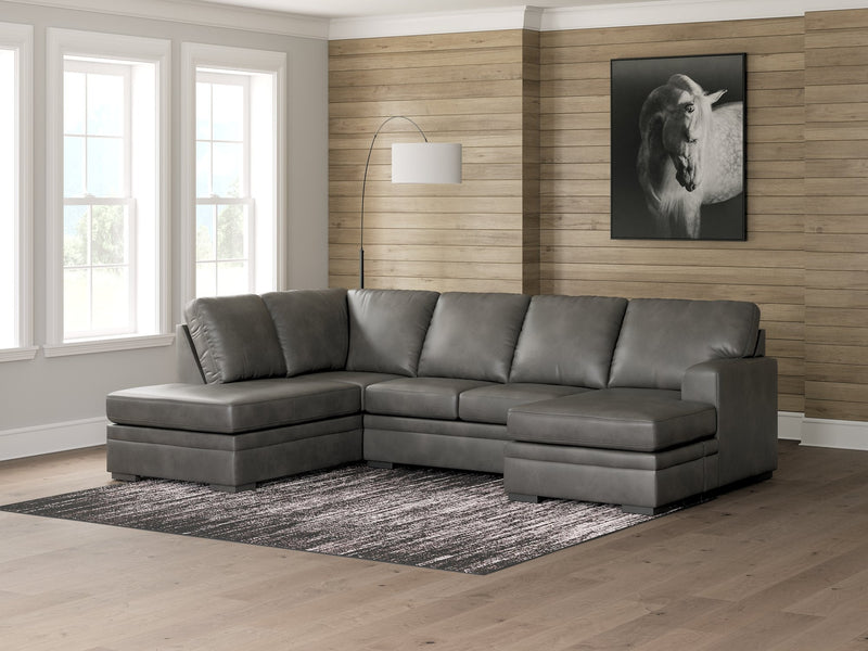 Lofton-Pike Sectional with Chaise Ashley Furniture Sectional  Fresh Start Furniture