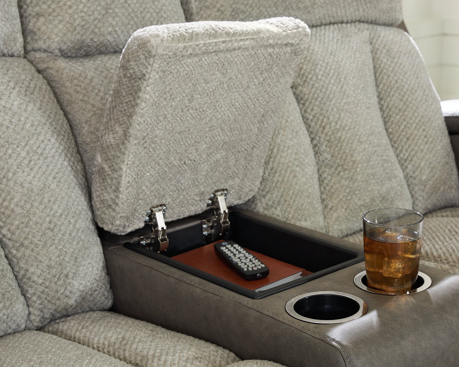 WhipLash Power Reclining Loveseat with Console Ashley Furniture Loveseat  Fresh Start Furniture
