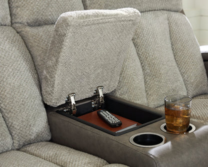 WhipLash Power Reclining Loveseat with Console Ashley Furniture Loveseat  Fresh Start Furniture