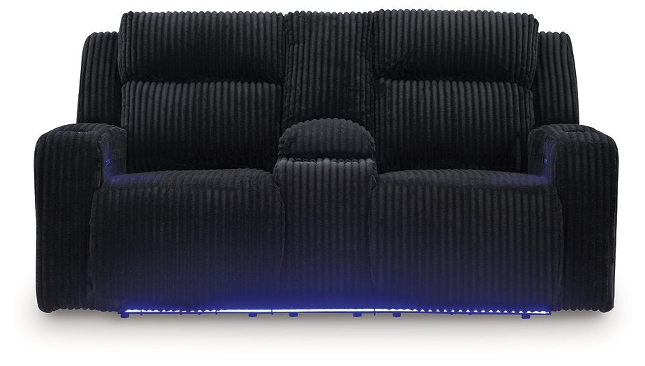 Forest Lake Power Reclining Loveseat with Console Ashley Furniture Loveseat Black Fresh Start Furniture