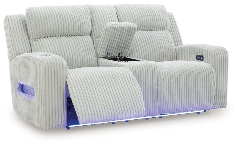 Forest Lake Power Reclining Loveseat with Console Ashley Furniture Loveseat  Fresh Start Furniture