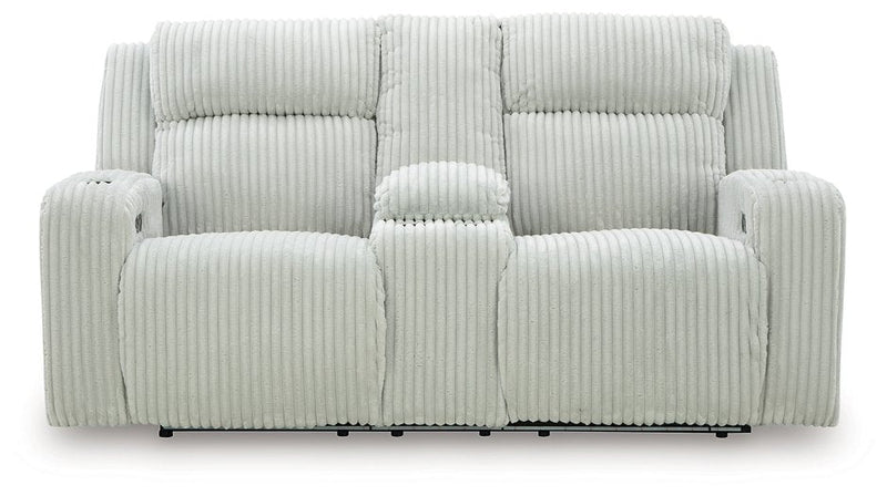 Forest Lake Power Reclining Loveseat with Console Ashley Furniture Loveseat Alloy Fresh Start Furniture