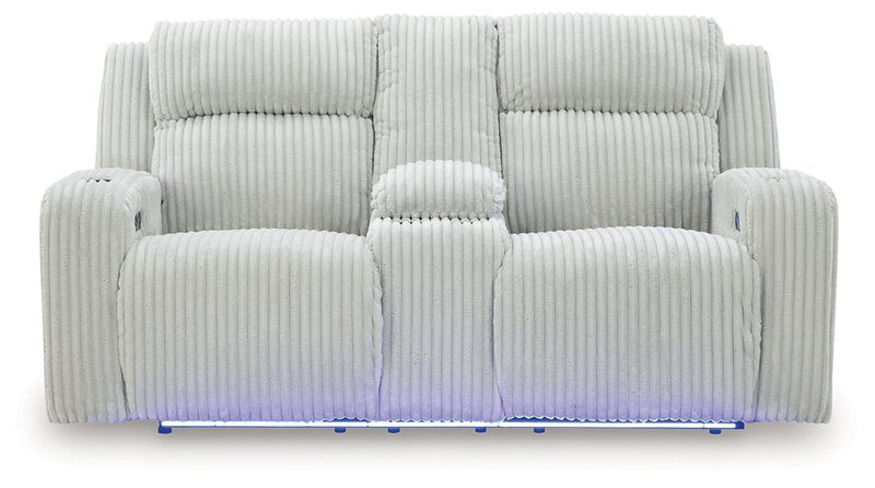 Forest Lake Power Reclining Loveseat with Console Ashley Furniture Loveseat  Fresh Start Furniture