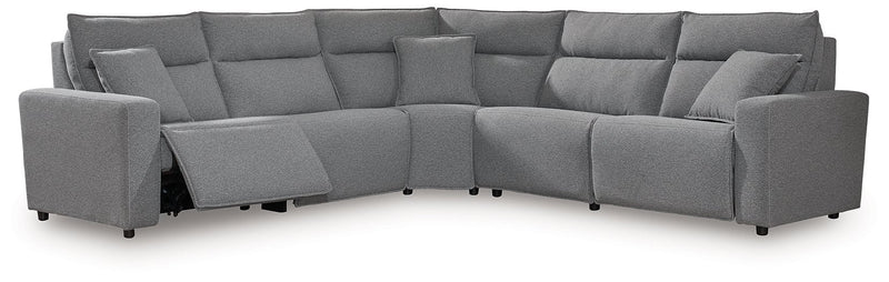 Modmax Power Reclining Sectional Ashley Furniture Sectional 5-Piece: Left-Arm Facing Power Recliner/Power Arml Fresh Start Furniture