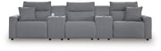 Modmax Power Reclining Sectional Ashley Furniture Sectional 5-Piece: Left-Arm Facing Power Recliner/Armless Ch Fresh Start Furniture