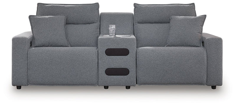 Modmax Power Reclining Sectional Ashley Furniture Sectional 3-Piece: Left-Arm Facing Power Recliner/Console w/ Fresh Start Furniture